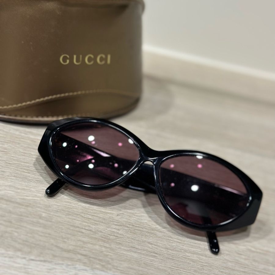(已售完)Gucci古馳(正品)復古眼鏡-義大利購入(有盒)盒子有使用痕跡-1