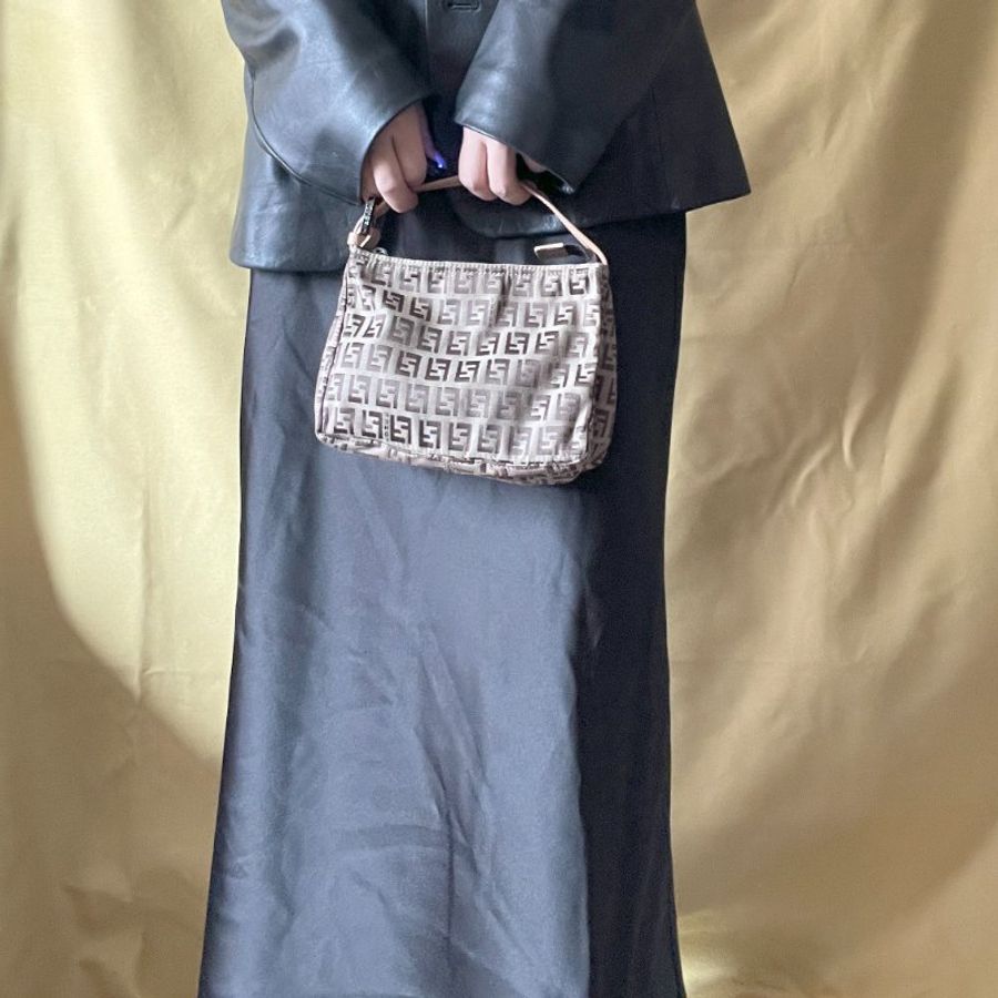 FENDI Zucchino Hand Bag 老花米啡色手提袋 日本中古Vintage-0