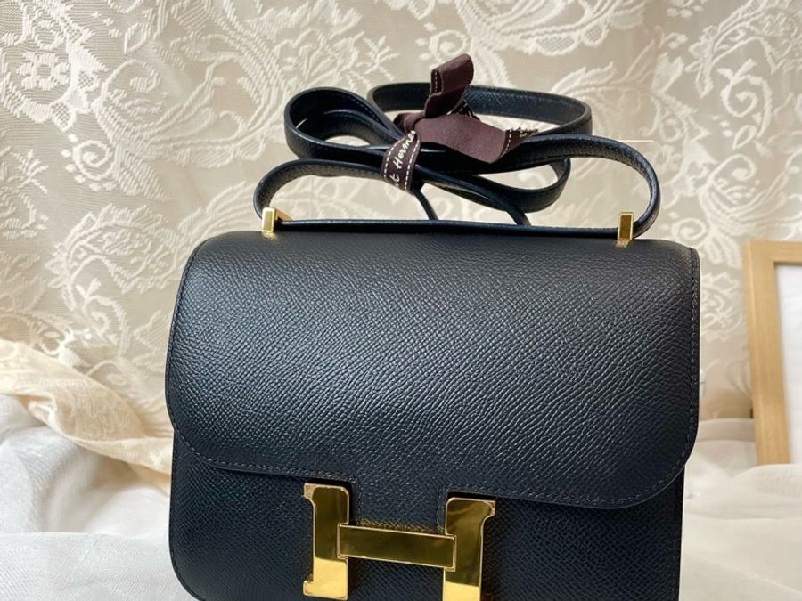 Hermes 愛馬仕 19 mini Constance 19 康康 noir ghw 黑金-7