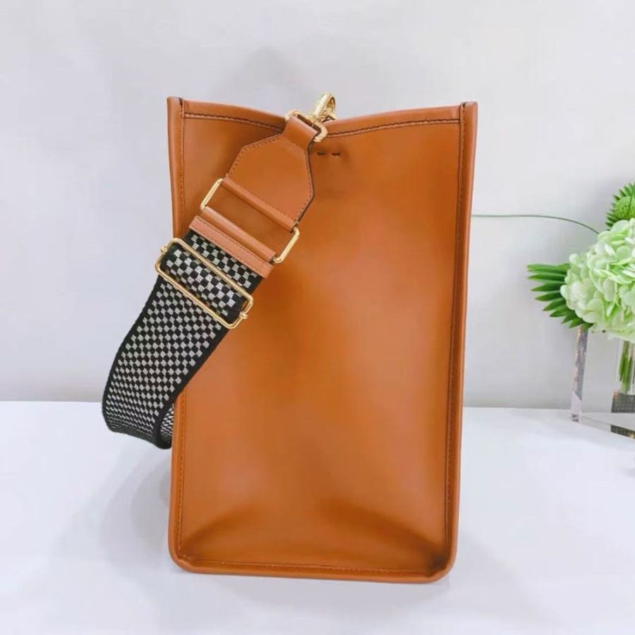 Fendi 大號sunshine系列焦糖色托特包  98新 40.5*35*21.5cm-4