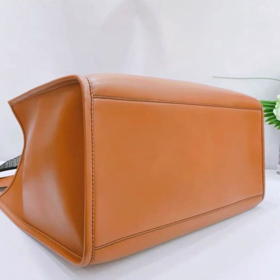 Fendi 大號sunshine系列焦糖色托特包  98新 40.5*35*21.5cm-6