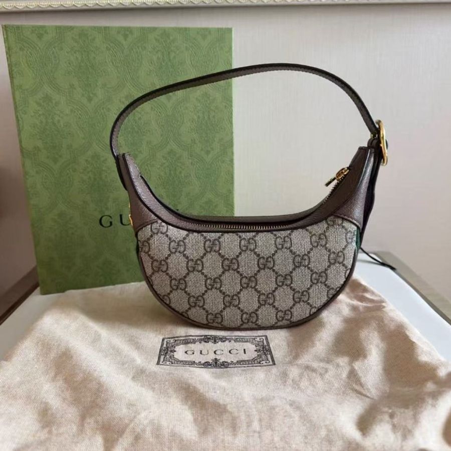 Gucci Ophidia復古老花mini 腋下包月亮包  全新閒置 配件盒子塵袋-1