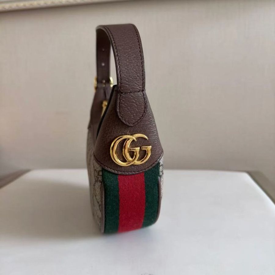 Gucci Ophidia復古老花mini 腋下包月亮包  全新閒置 配件盒子塵袋-2