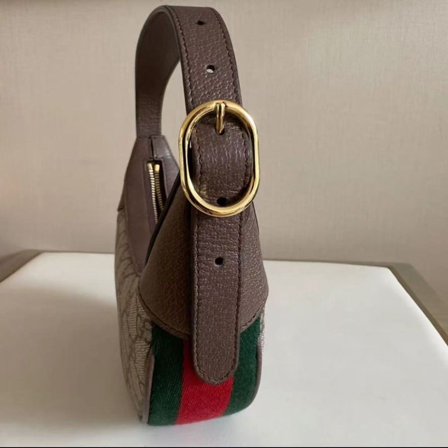 Gucci Ophidia復古老花mini 腋下包月亮包  全新閒置 配件盒子塵袋-3