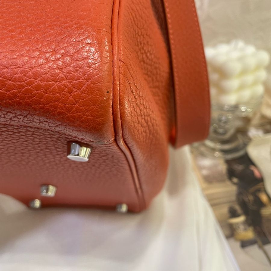 Hermes Lindy 26 橙色拼齋浦意粉-10