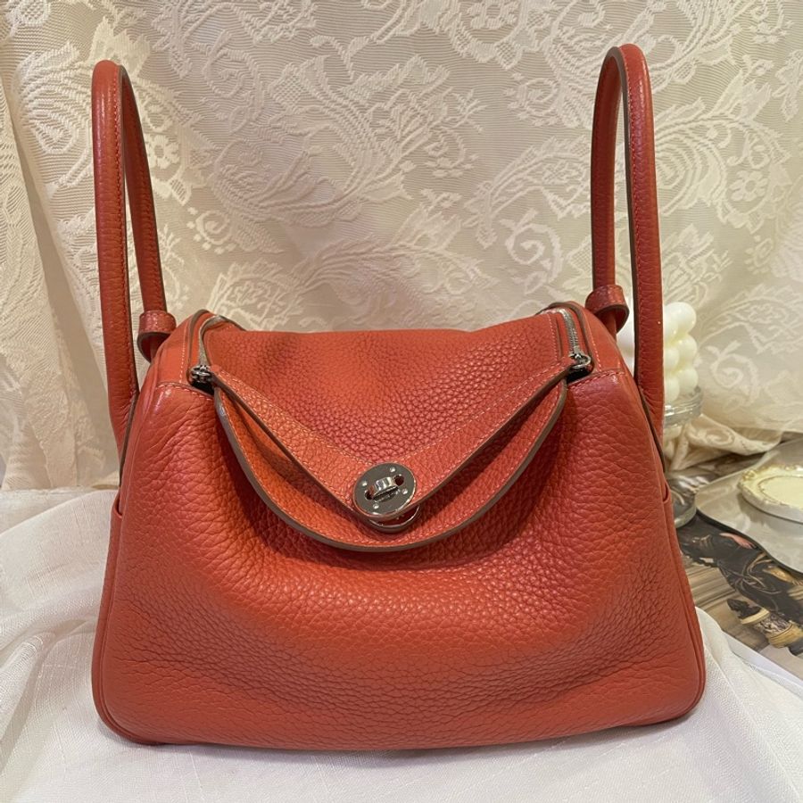 Hermes Lindy 26 橙色拼齋浦意粉-22