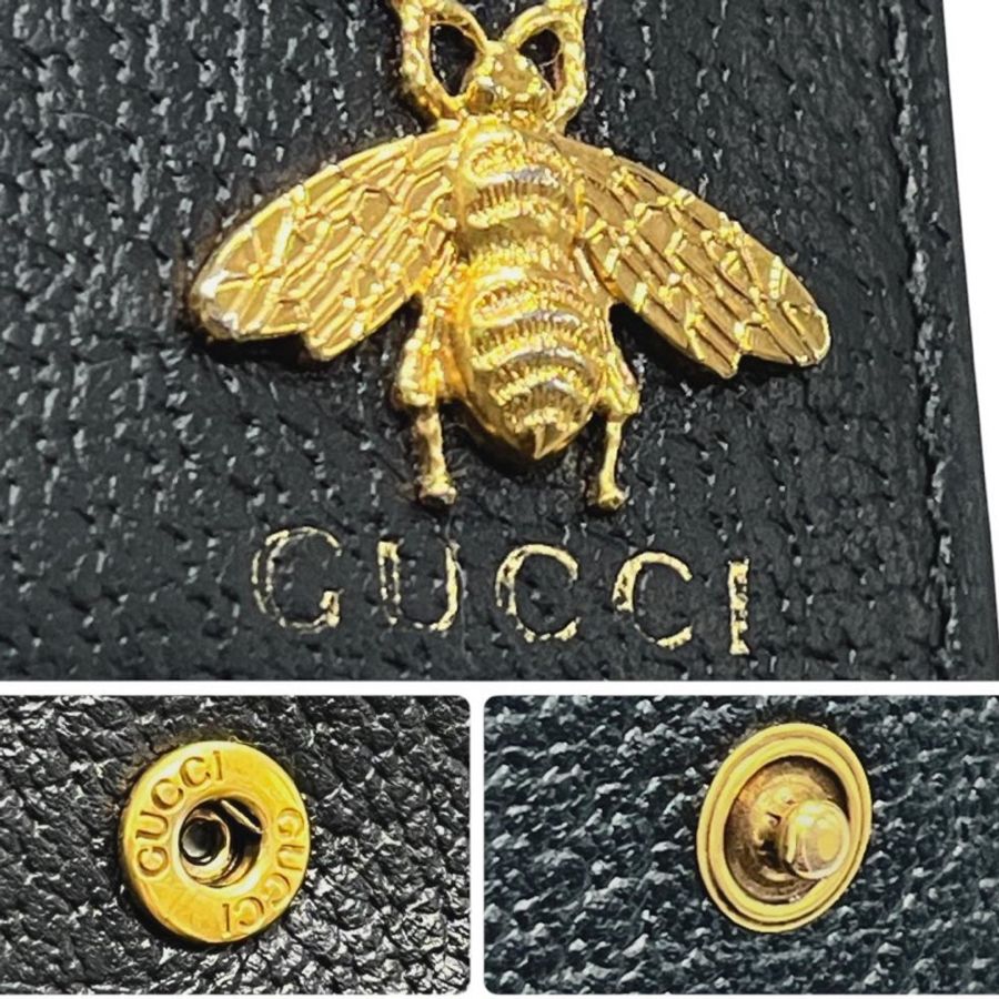 🎀近9成新🎀 Gucci短夾|經典蜜蜂logo✦fufu style 精品✦ 氣質款|錢包.皮夾-14