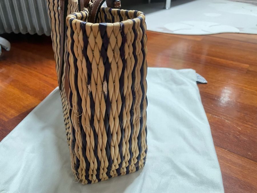 Loewe anagram tweed basket bag-10