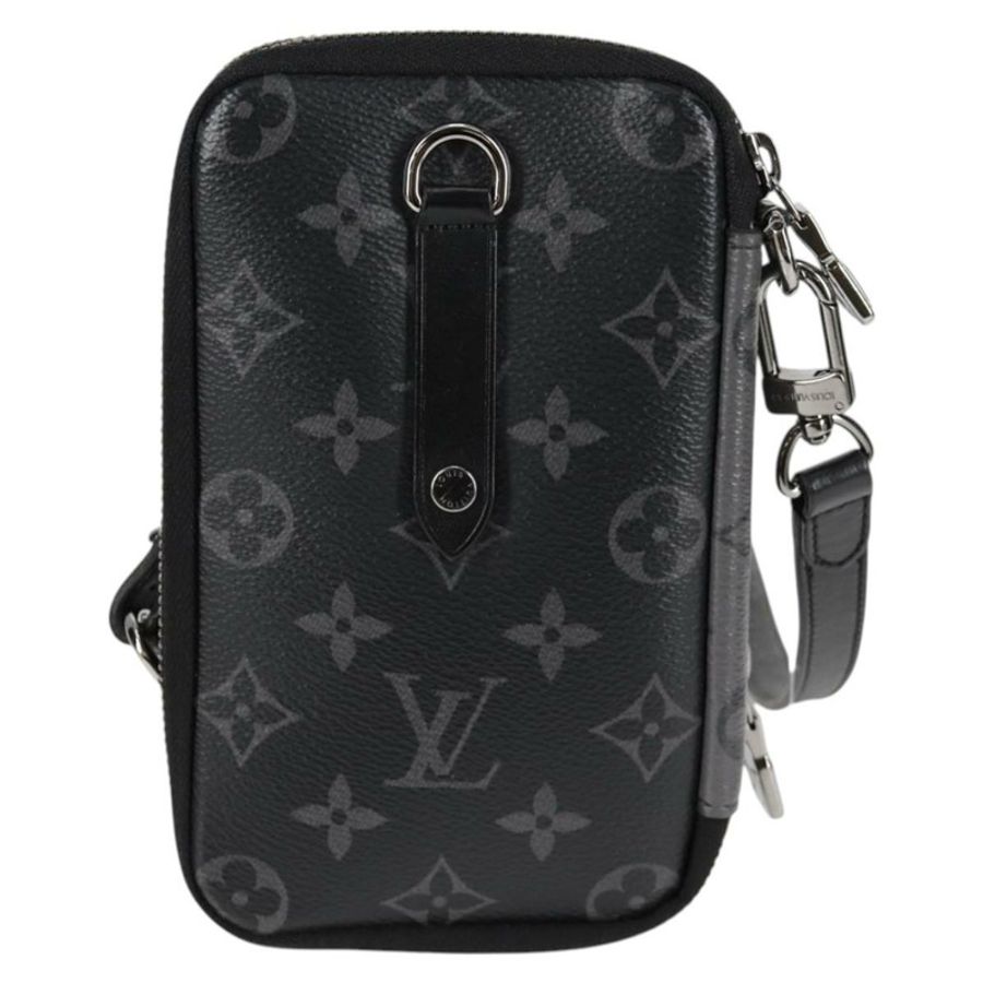 【日本直送】路易威登 Monogram Eclipse 雙手機包 灰色 M69534 LV Auth BA1275A-1