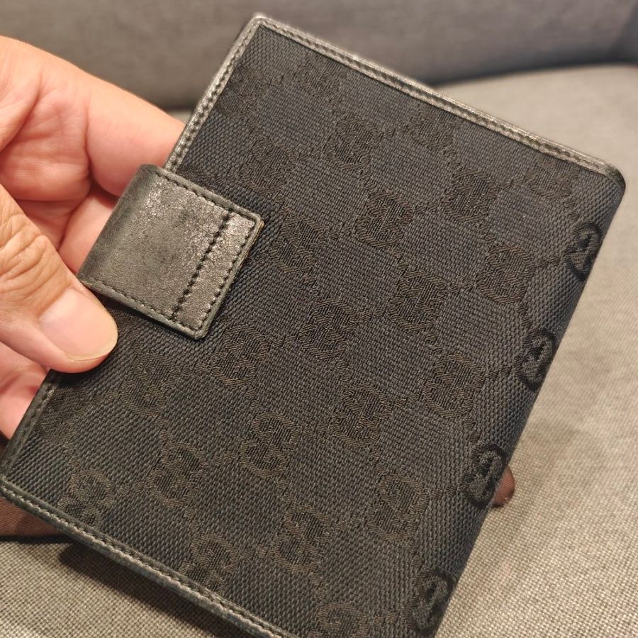 日本帶回中古Gucci絕版老花記事本封套-7