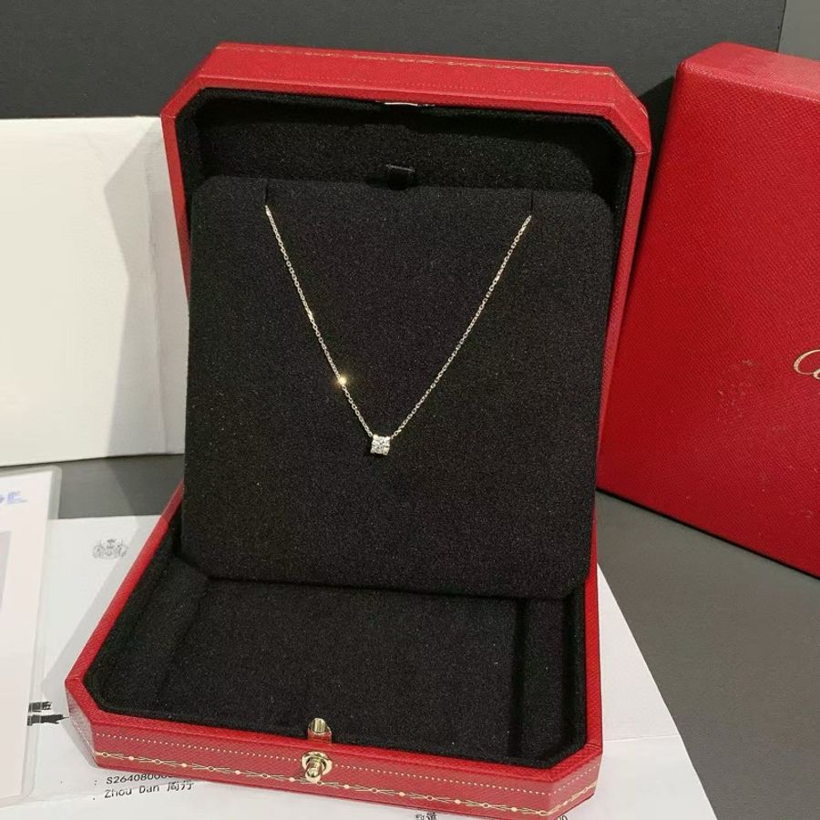 Cartier卡地亚 C DE CARTIER 玫瑰金牛头单钻项链-1
