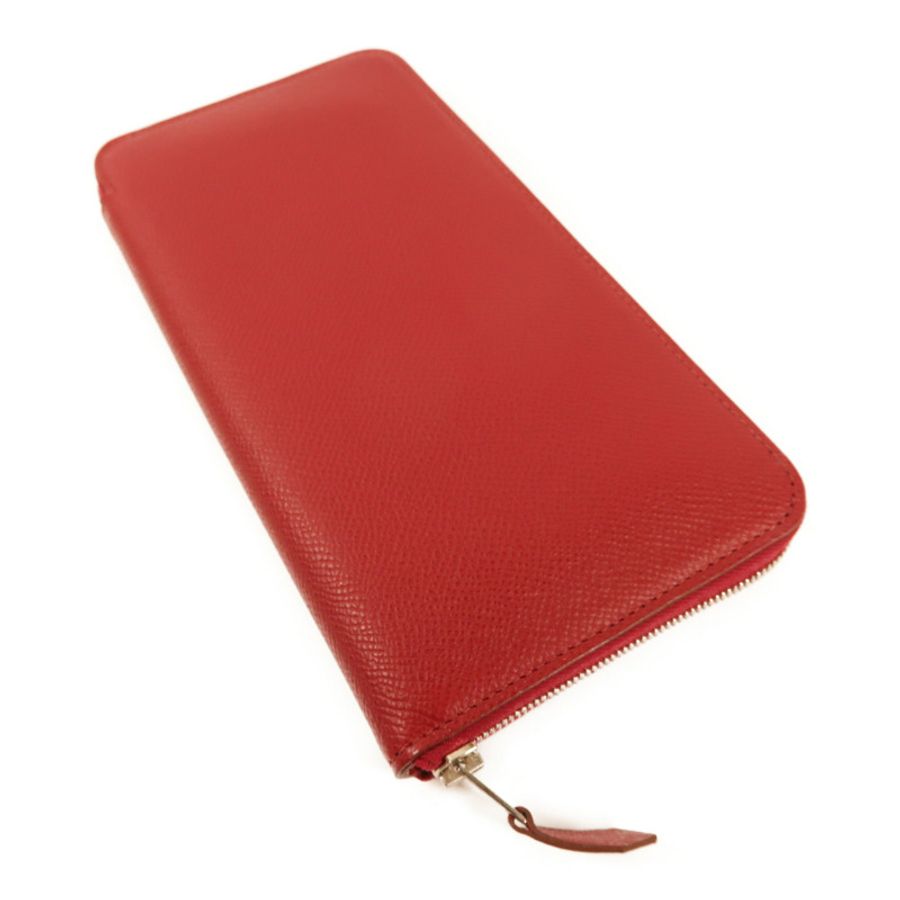 HERMES 【激減優惠】Epsom皮革Azap Long Wallet銀扣長錢包Rouge Grenade-3