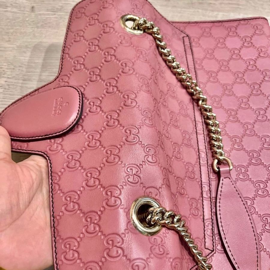 💥Gucci Emily 295402馬銜扣流蘇包 壓紋皮革鏈條包💥-22