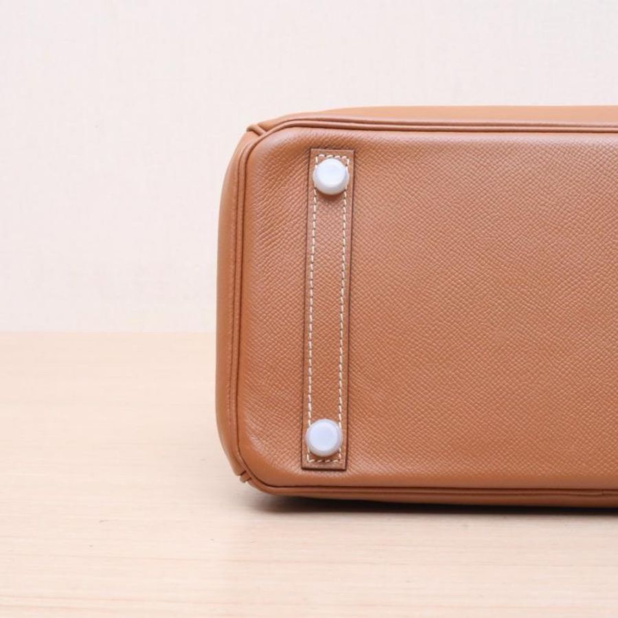 HERMES(愛馬仕) Birkin 30 37金棕色 Epsom皮 框M 銀扣-3