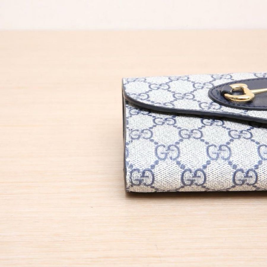 GUCCI(古馳)  老花 PVC 金扣 Herbset 1955 馬銜扣 橫版 woc-3