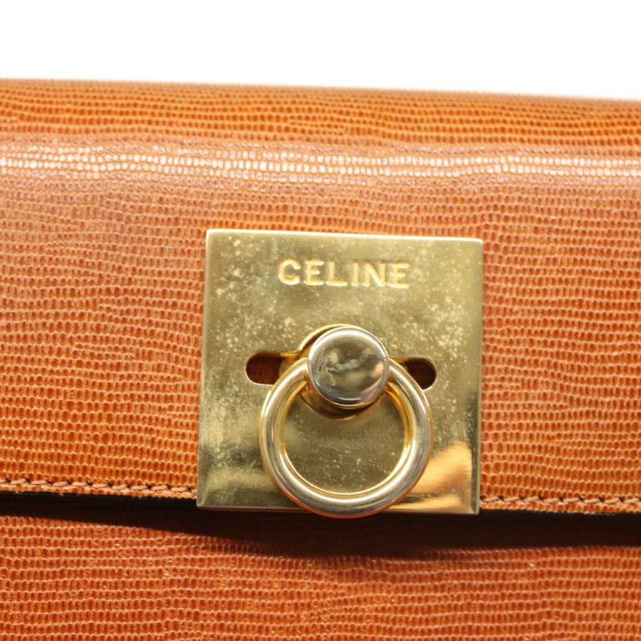 【日本直送】CELINE 手提包 皮革 棕色 金色 正品 ep8641-18