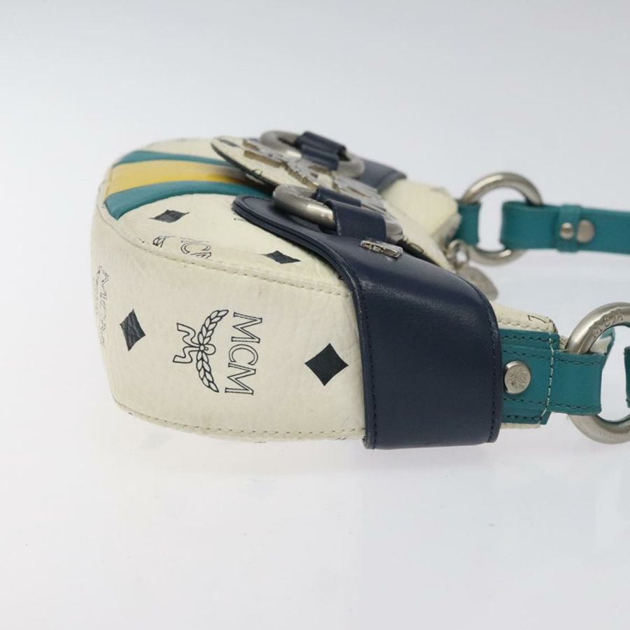 【日本直送】MCM Logoogram Vicetos 單肩包 PVC 皮革 白色 正品 116317-2