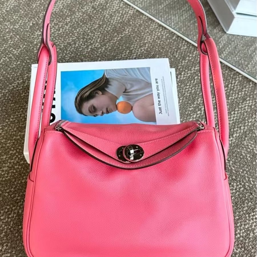 Hermes • Lindy 26 唇膏粉 Swift皮 銀釦-4