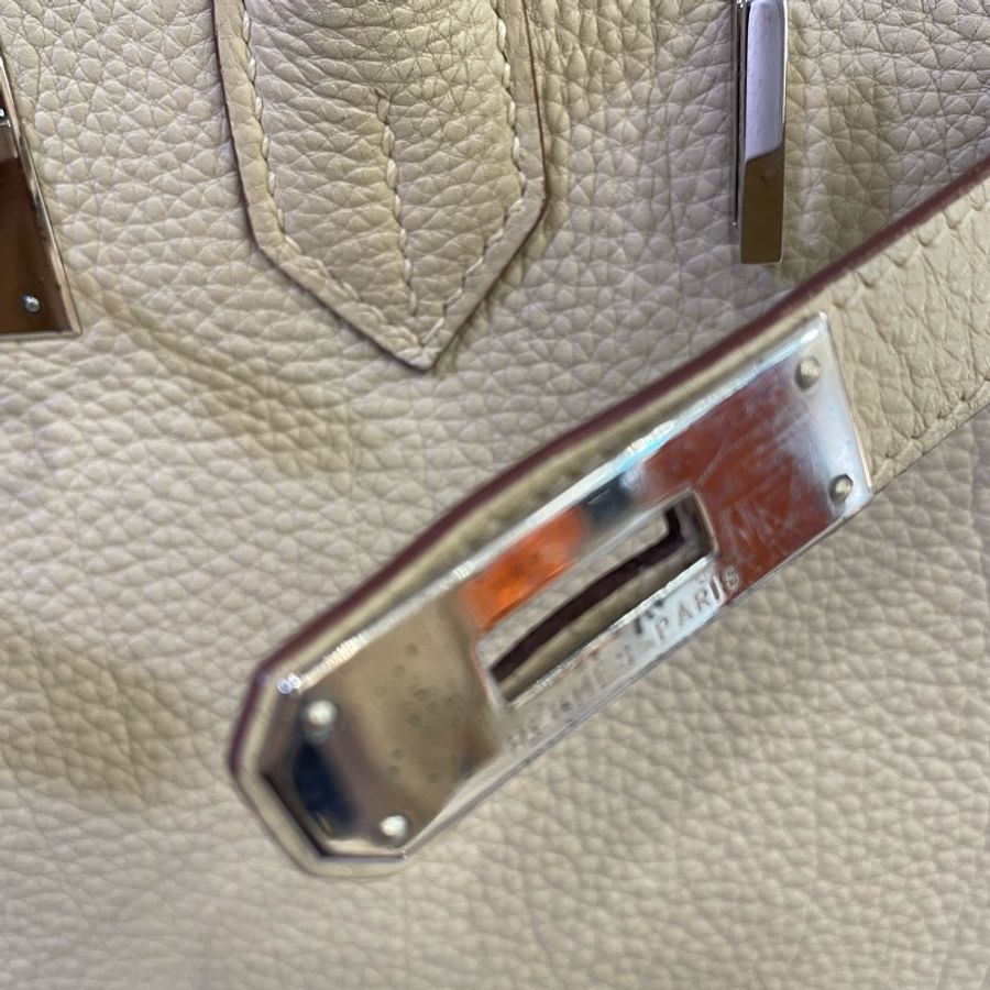 Hermes Birkin 30 vanilla 香草色銀扣-18