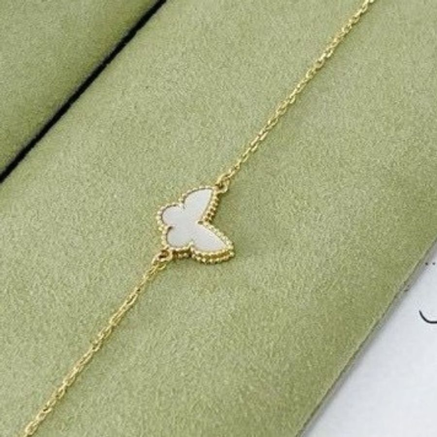 Van Cleef & Arpels 白貝母mini 蝴蝶手鏈-5