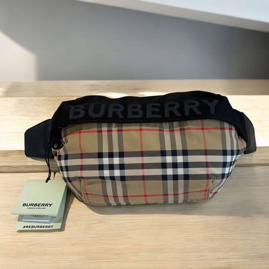 BURBERRY Vintage格紋腰包-0