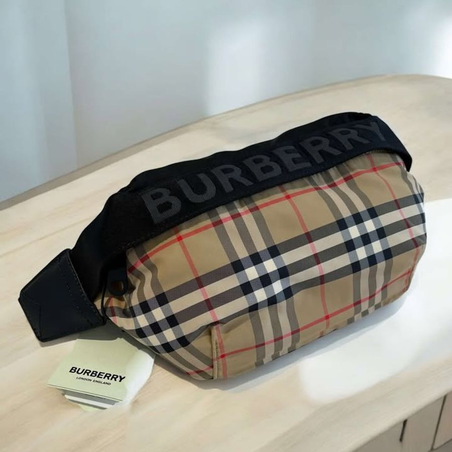 BURBERRY Vintage格紋腰包-1