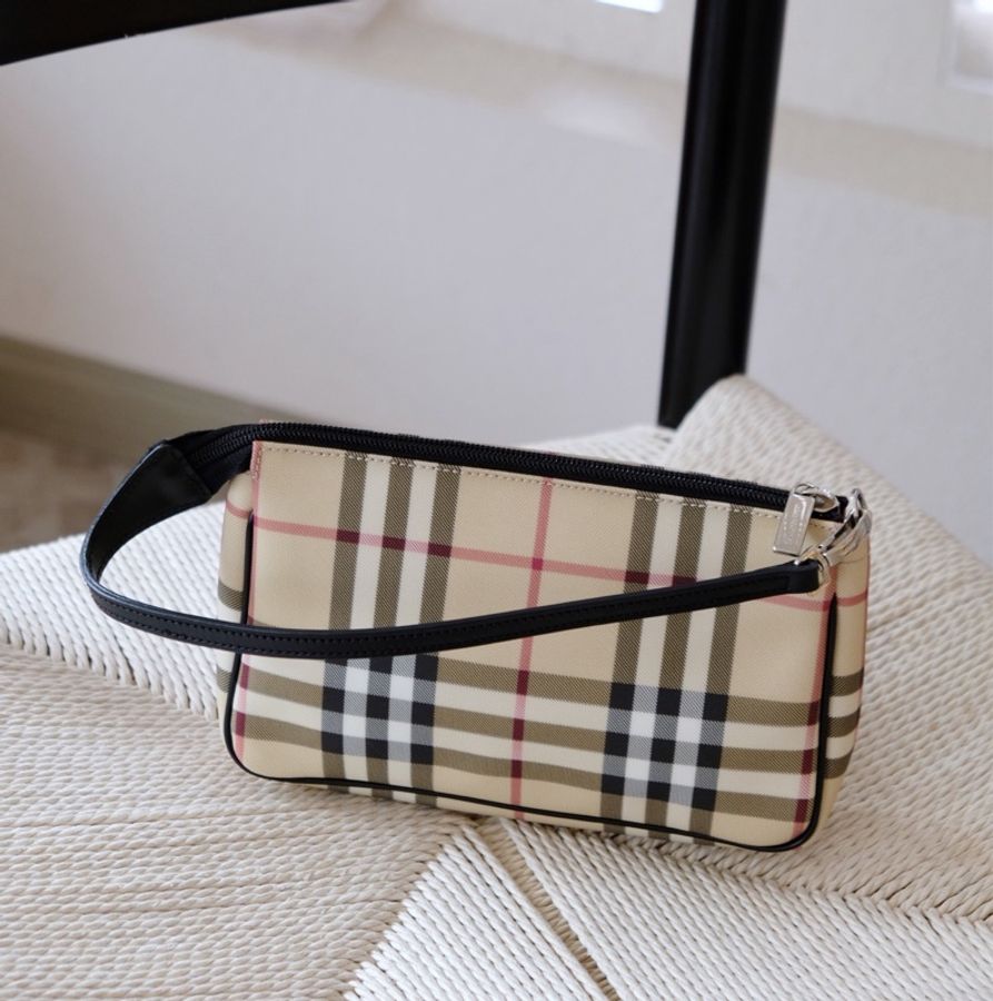 Burberry 格紋麻將包 🟠-0