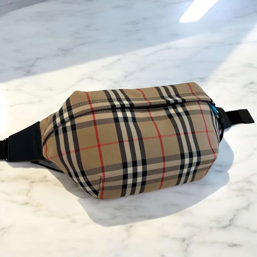 BURBERRY Vintage經典格紋棉腰包-2