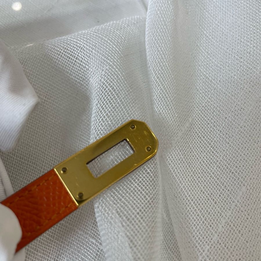 Hermes Kelly to go wallet 銀包 橙色 金扣-23
