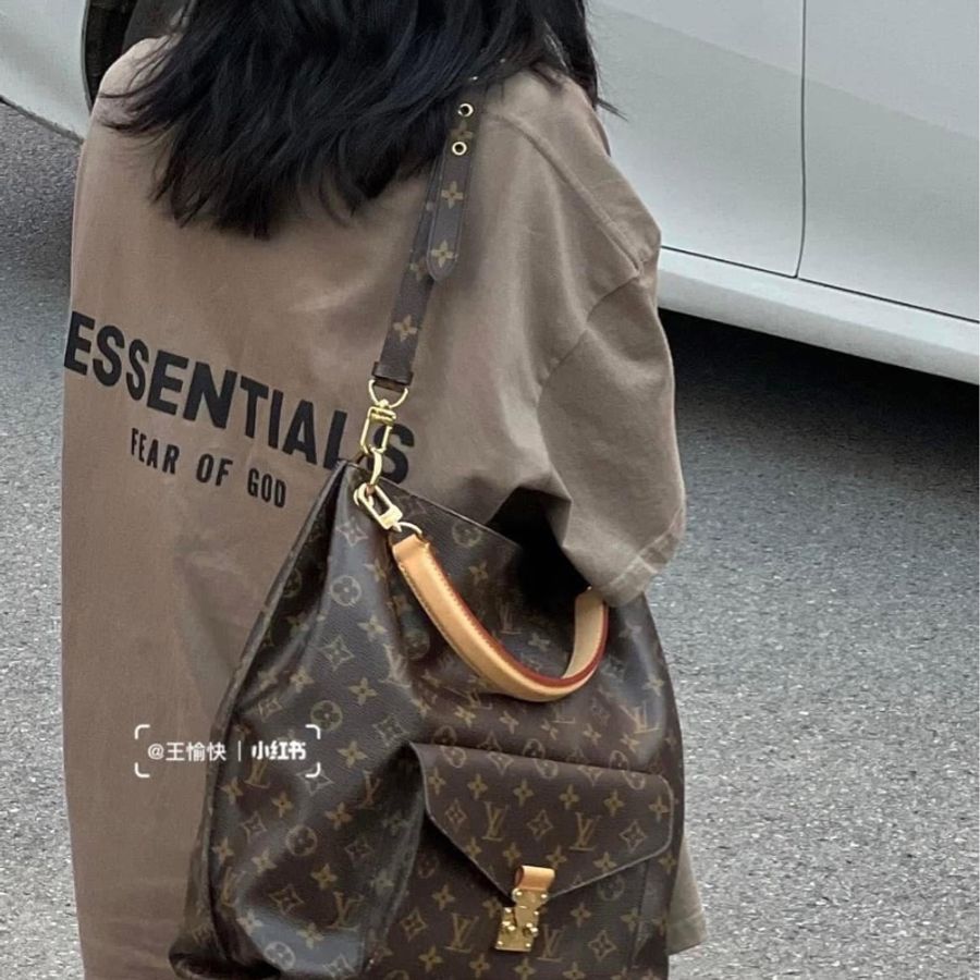 ✨售 二手真品 Louis Vuitton LV M40781 Metis hobo 經典花紋時尚兩用購物包(附背帶)-11