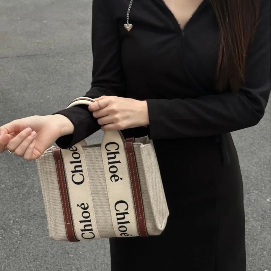 #99新閒置 Chloe woody小托特斜挎包🈶長背帶🉑斜背-1
