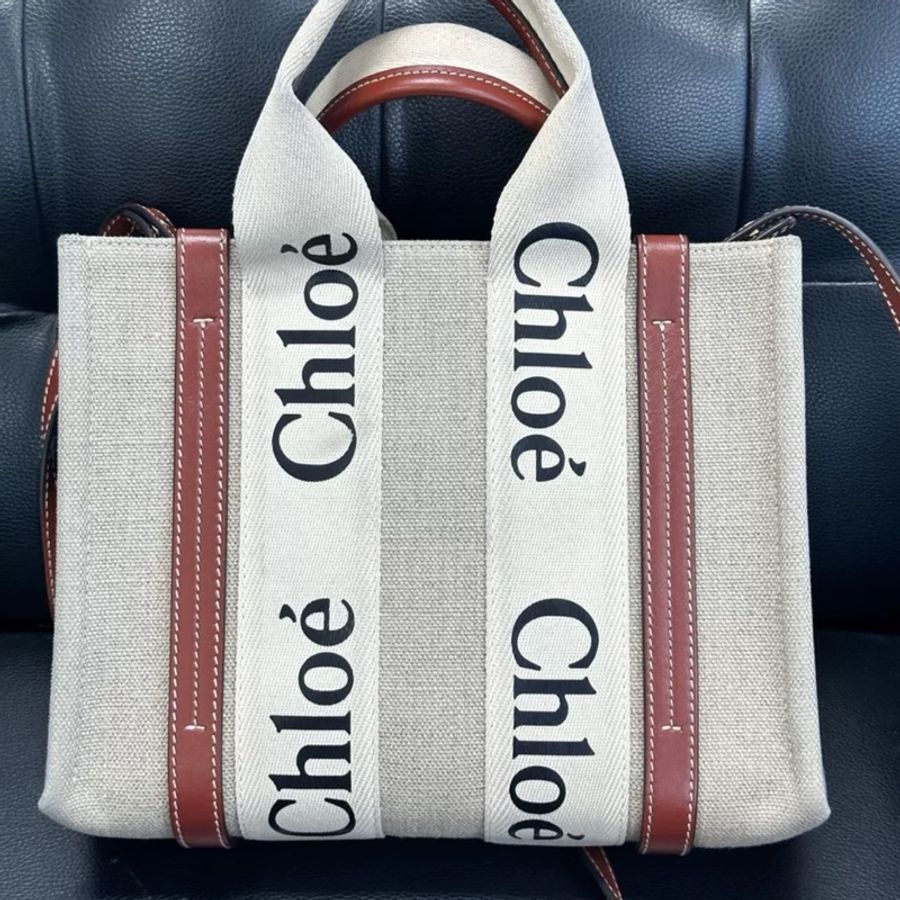 #99新閒置 Chloe woody小托特斜挎包🈶長背帶🉑斜背-9