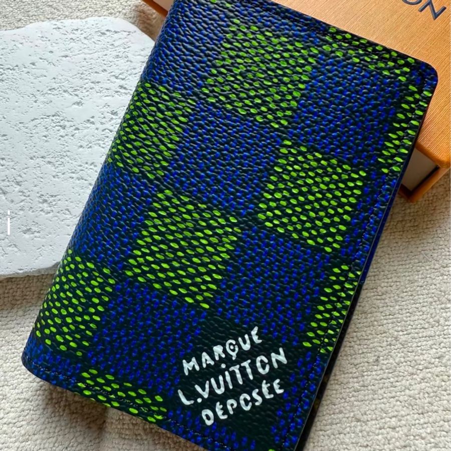 LOUIS VUITTON 經典格紋圖案 Damier Heritage塗層帆布 錢夾錢包-4
