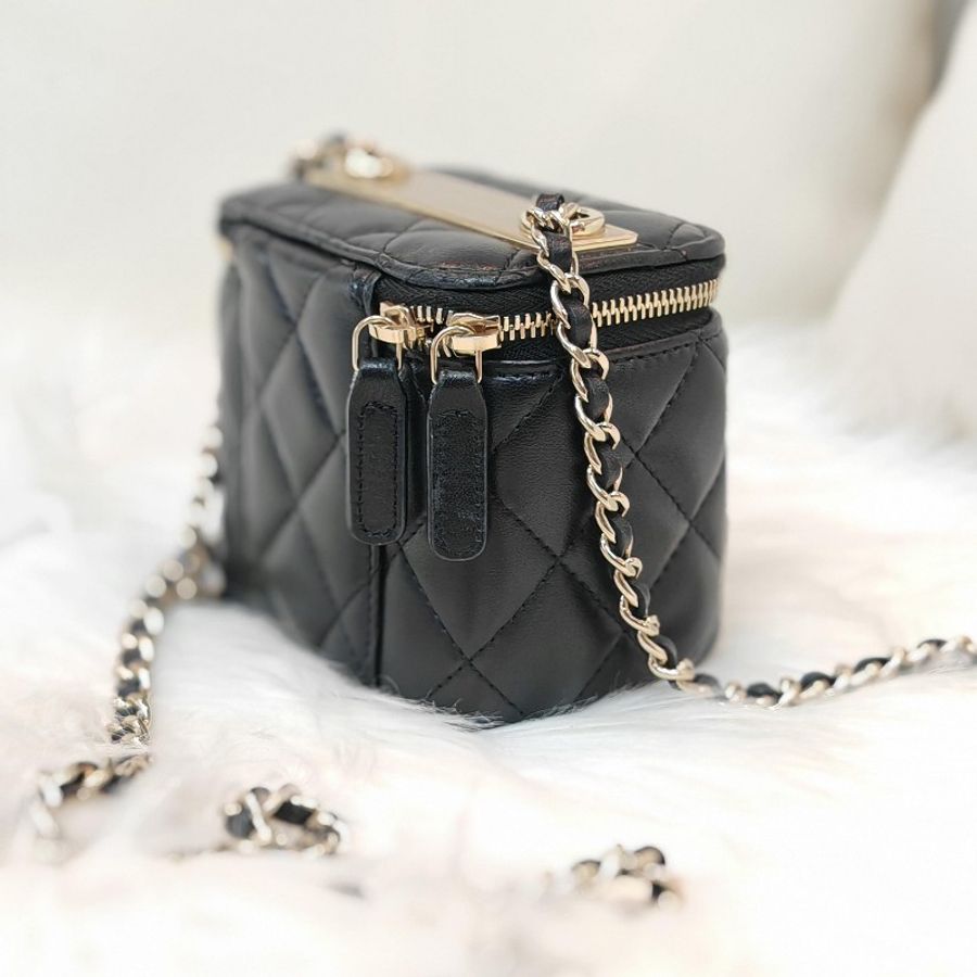 Chanel 香奈兒 Trendy CC 黑金 鏈條包 開
 全套-3