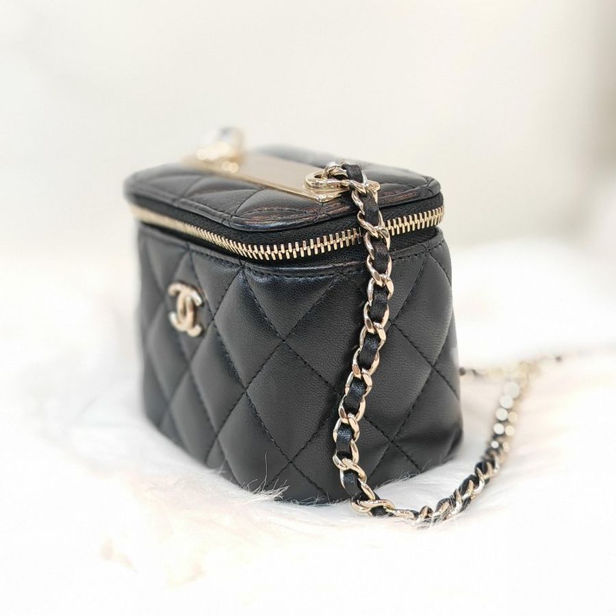 Chanel 香奈兒 Trendy CC 黑金 鏈條包 開
 全套-4