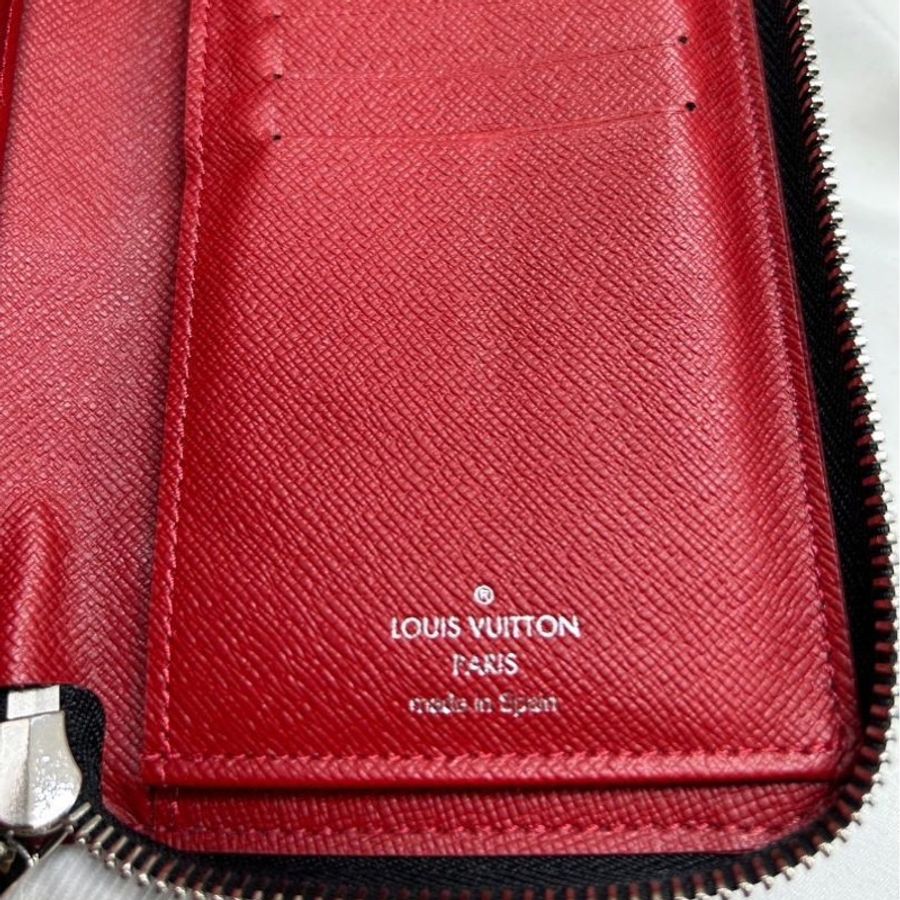 【近9成新】Louis Vuitton 黑色棋盤格Louis Vuitton 塗鴉稀有款 長夾中性長夾 皮夾 錢包✦fufu style 精品✦-26