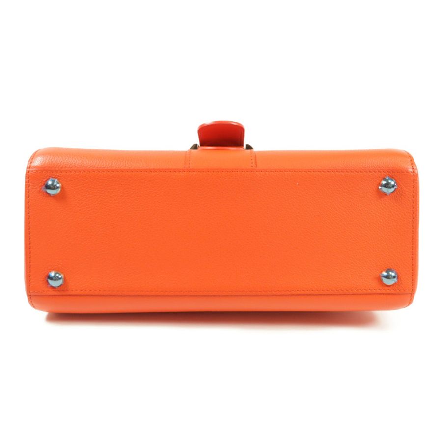 Delvaux 牛皮皮革Brillant East & West銀扣手挽肩背兩用袋-3