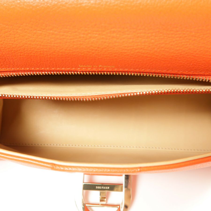 Delvaux 牛皮皮革Brillant East & West銀扣手挽肩背兩用袋-4