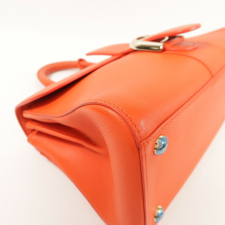 Delvaux 牛皮皮革Brillant East & West銀扣手挽肩背兩用袋-7