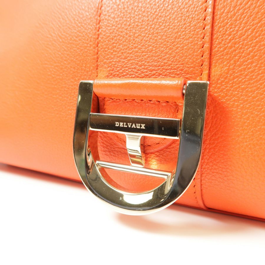 Delvaux 牛皮皮革Brillant East & West銀扣手挽肩背兩用袋-12