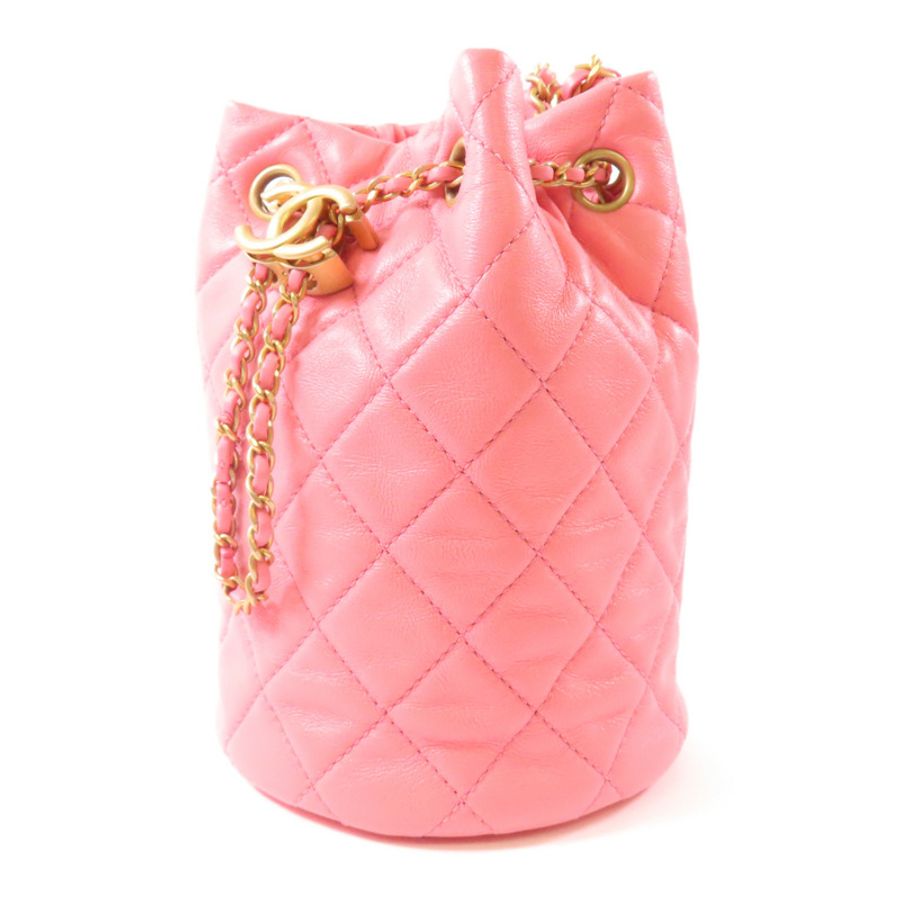 CHANEL 【激減優惠】羊皮皮革Chain Shoulder 金扣鏈帶肩背袋-2