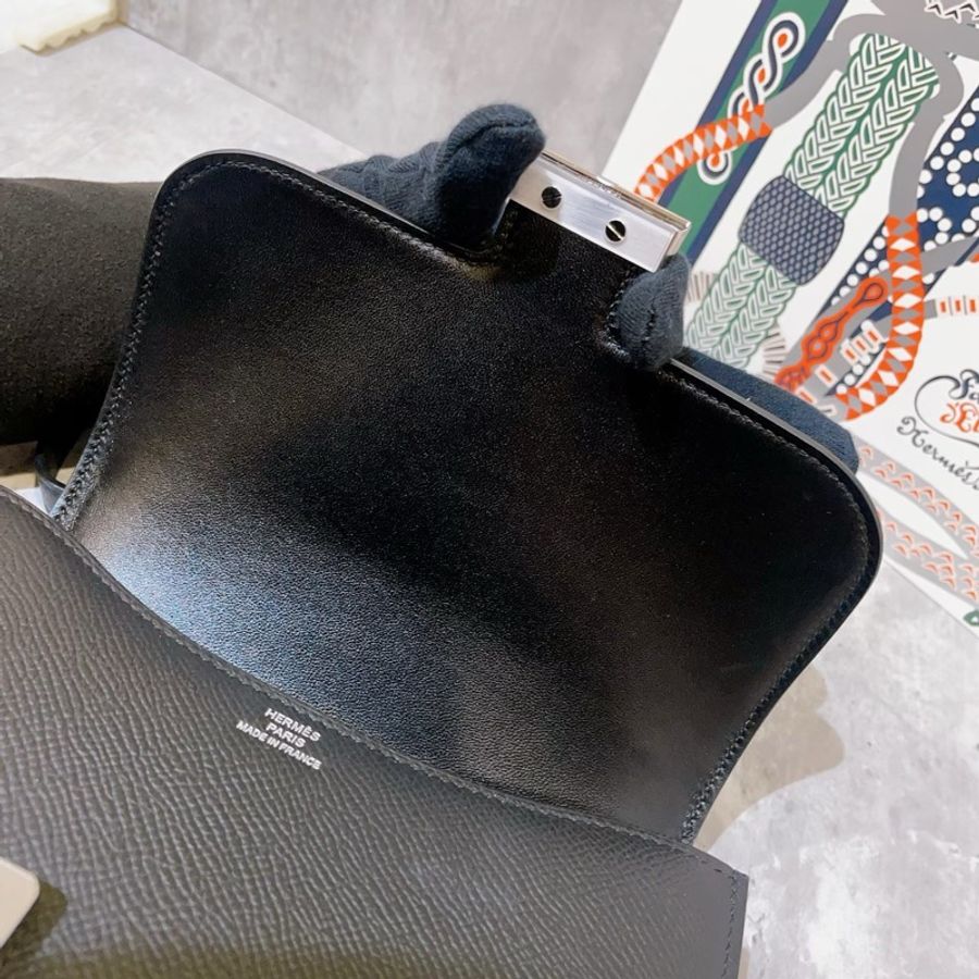 Hermes 愛馬仕 mini constance 19 迷你康康 黑銀 全新現貨 台灣購證-3
