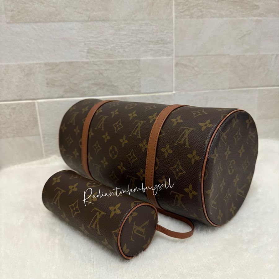 🈹LV Vintage Papillon 中古巴比龍老花子母包🤎-8