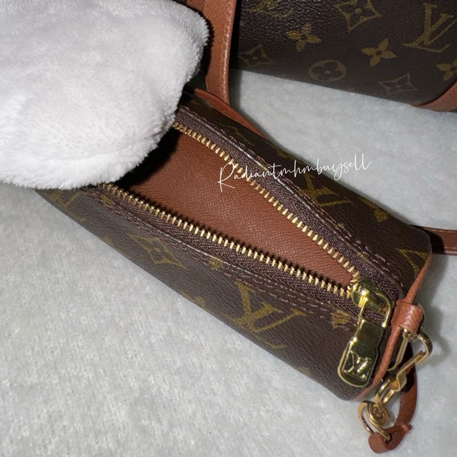 🈹LV Vintage Papillon 中古巴比龍老花子母包🤎-13