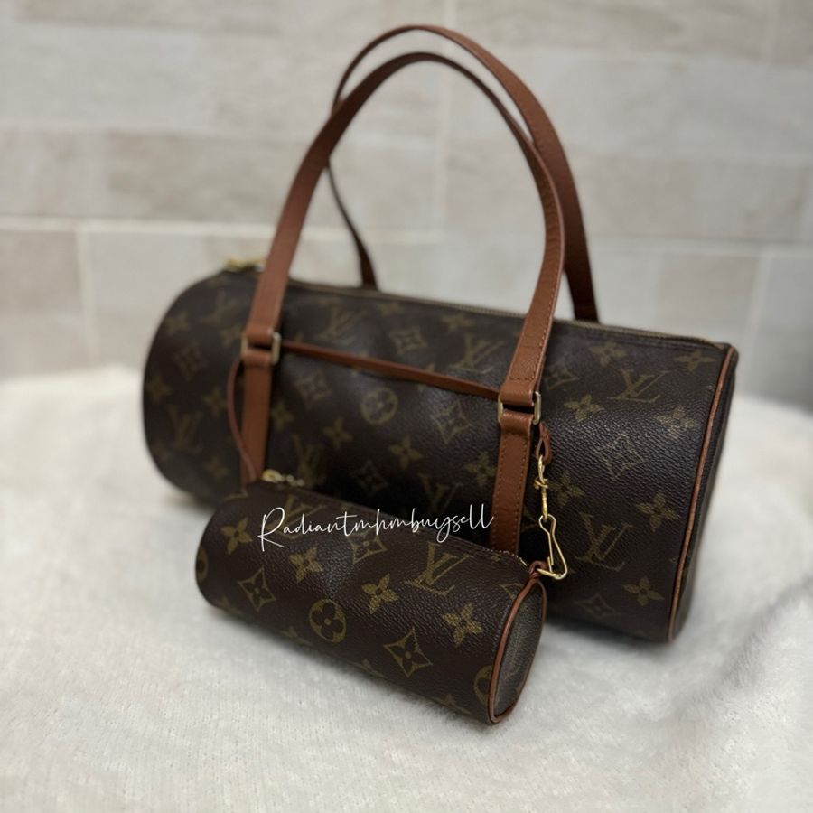 🈹LV Vintage Papillon 中古巴比龍老花子母包🤎-18