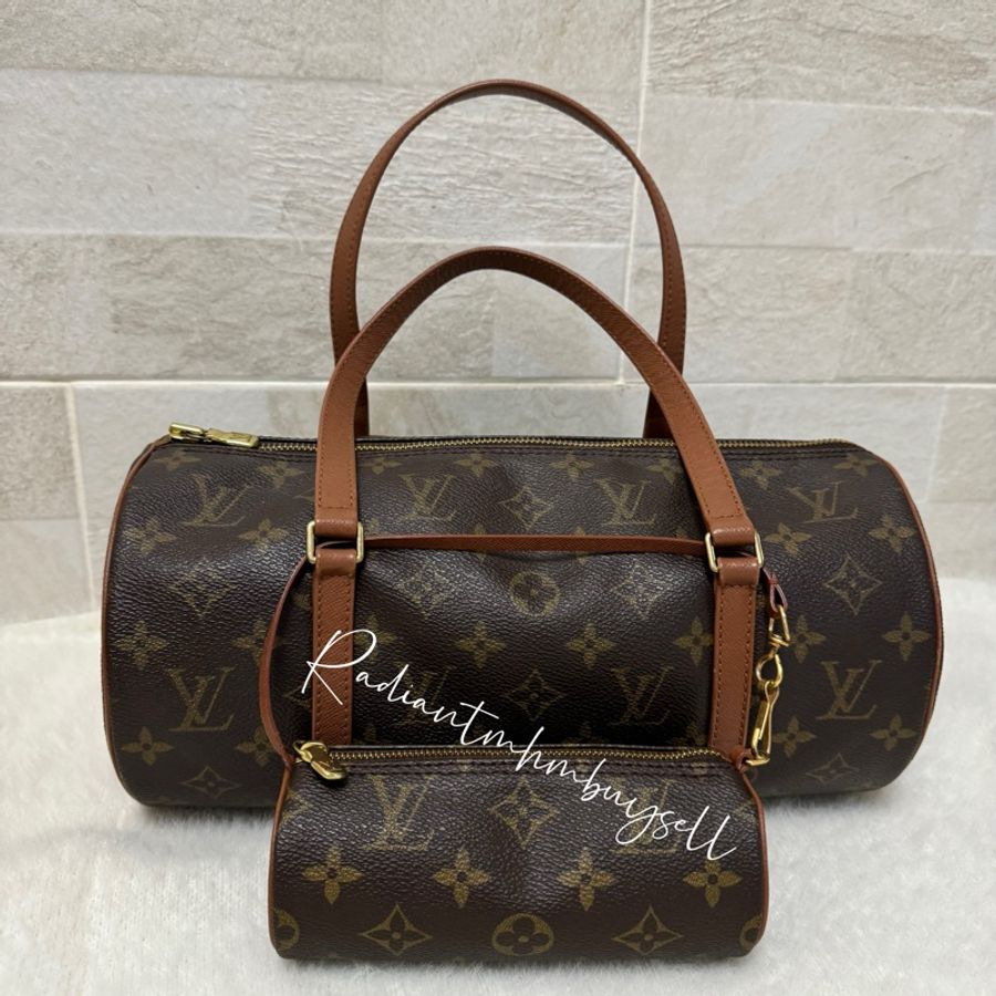 🈹LV Vintage Papillon 中古巴比龍老花子母包🤎-2