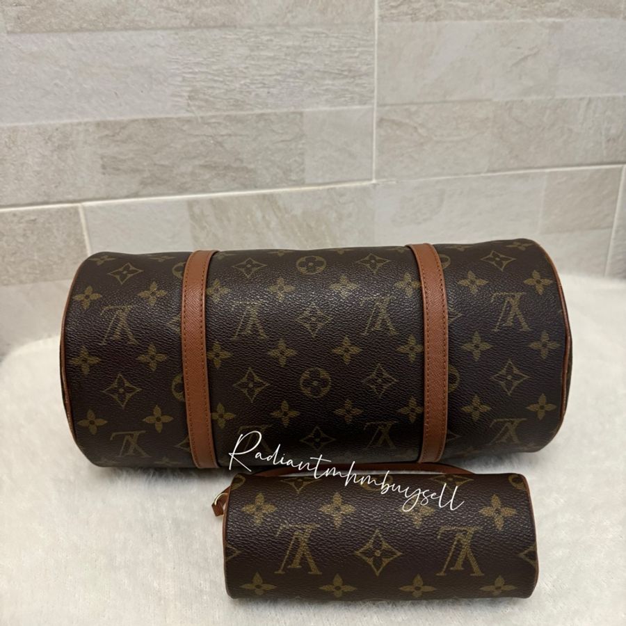 🈹LV Vintage Papillon 中古巴比龍老花子母包🤎-3