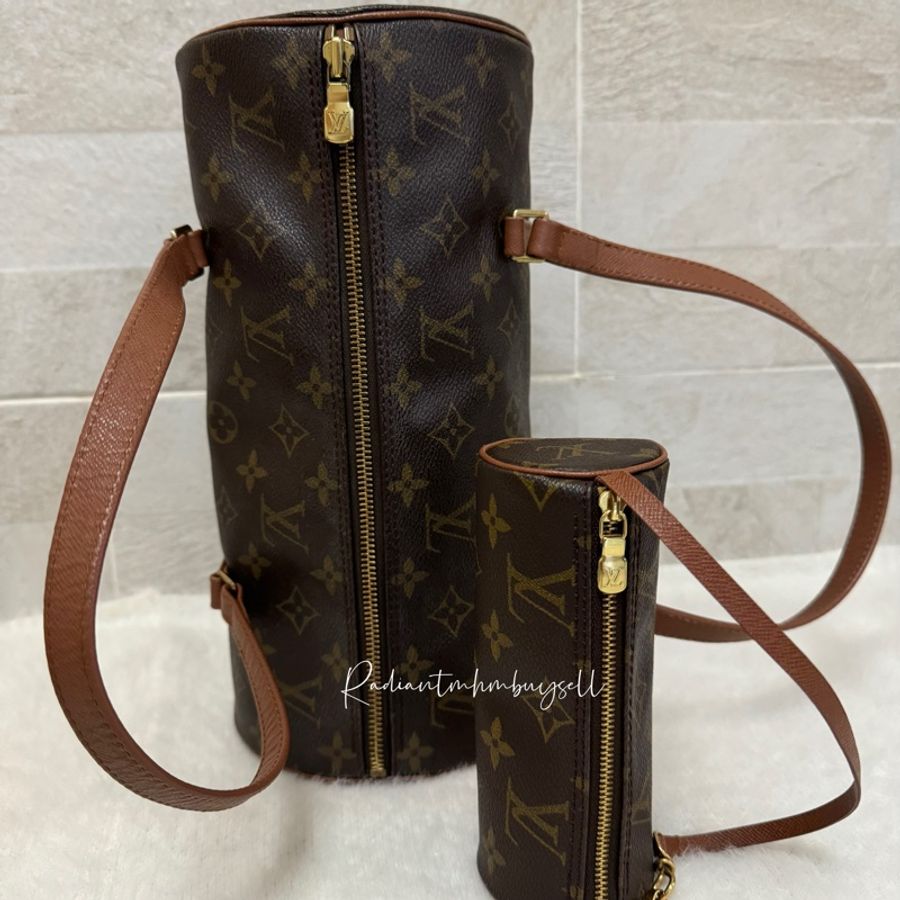 🈹LV Vintage Papillon 中古巴比龍老花子母包🤎-5
