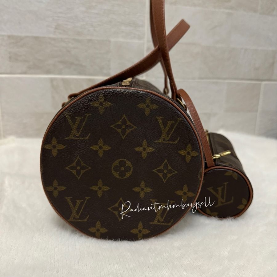 🈹LV Vintage Papillon 中古巴比龍老花子母包🤎-6