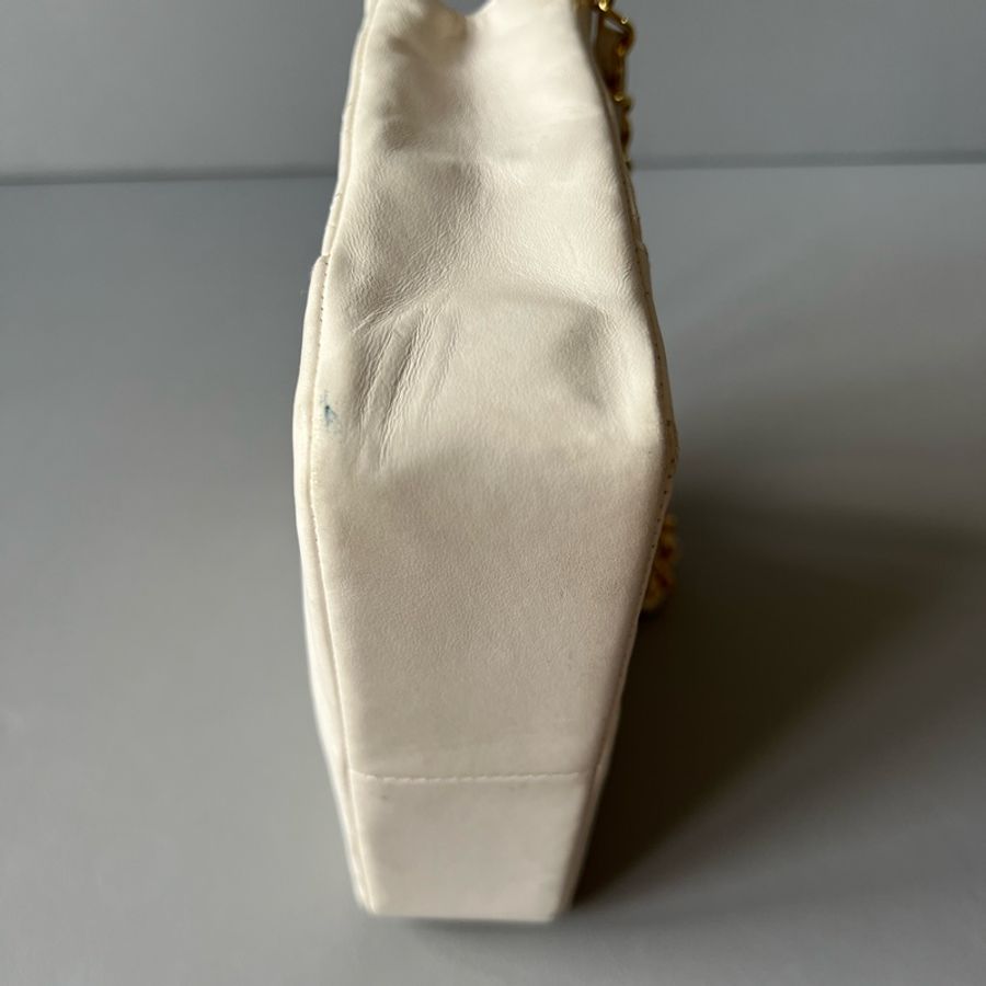 Vintage Chanel 31 mini bag 中古香奈兒米白色手提肩背包-8